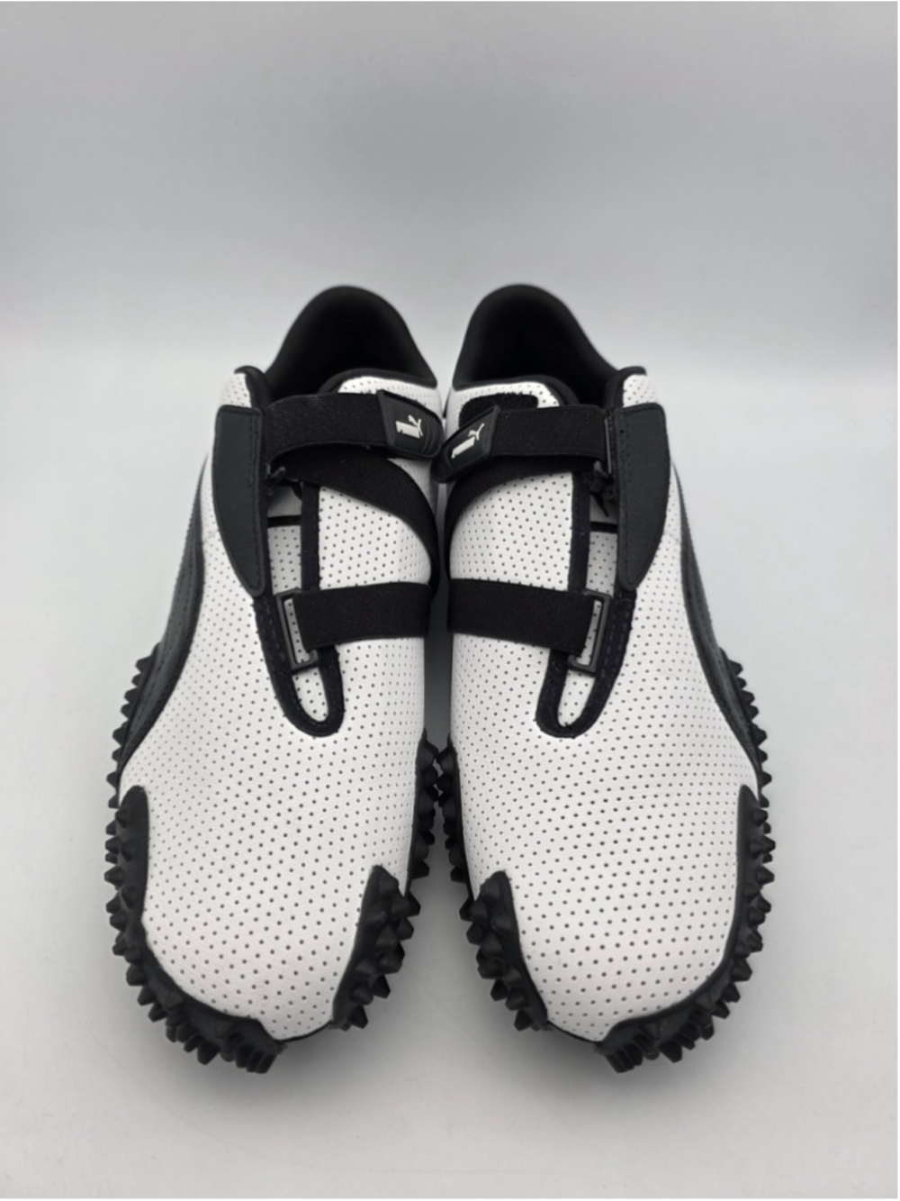 Size 13 - Puma Mostro Perforated Leather Pack - White Black - Picture 2 of 5